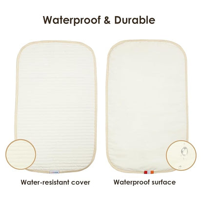 Portable Diaper Changing Pad-Quilted Thicker Waterproof Changing Pad-Change Pad Liner Bed Pad Play Mat-Travel Diaper Changing Pad (Flat)