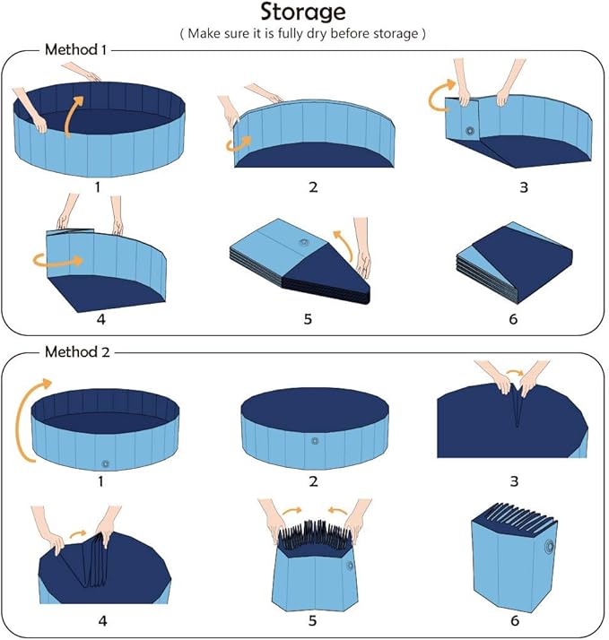 Jasonwell Foldable Dog Pet Bath Pool Collapsible Dog Pet Pool Bathing Tub Kiddie Pool Doggie Wading Pool for Puppy Small Medium Large Dogs Cats and Kids 32" Blue