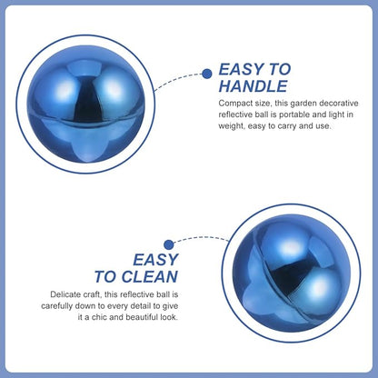 PRETYZOOM Stainless Steel Mirror Reflective Gazing Ball for Yard Decor Outdoor Garden Sculpture Polished Sphere Lawn Ornament