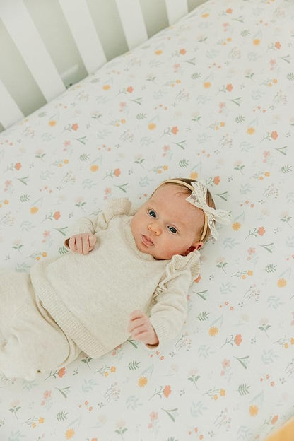 Premium Fitted Knit Crib Sheet/Toddler Sheet Mabel by Copper Pearl, CP-CRSH-0126-NSZ