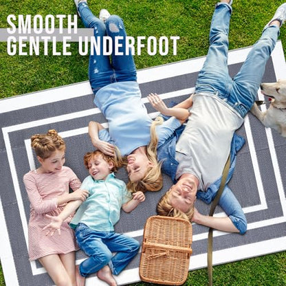 Outdoor Rug 4x6 ft Waterproof Reversible Mat