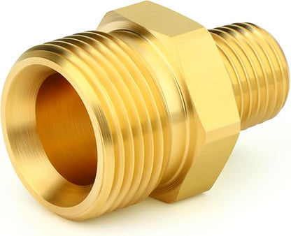 GASHER 2Pcs Brass M22 Pressure Washer Fitting,M22-14mm Male x 1/4"NPT Male Thread Fittings,For Pressure Washer Hose