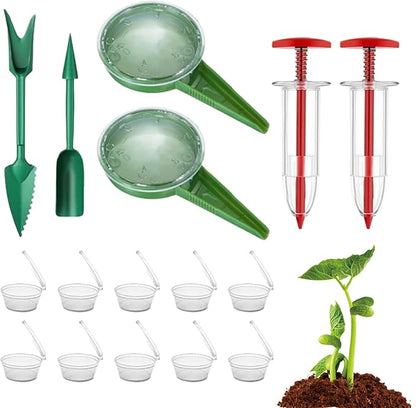 Planter Dispenser,Portable Reusable Small Seeder,Sower Planter Seedling Dispenser - for Flower Tree Grass Backyard Outdoor Farm Planting Gardener Women Mom