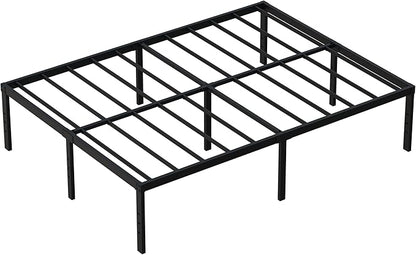 18 Inch King Bed Frame Heavy Duty Metal Platform No Box Spring Needed, Maximum Storage, Easy Assembly, No Noise, Black