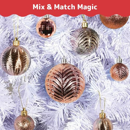 36 Pieces Champagne Christmas Ornaments Set