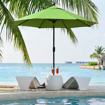 EliteShade USA 10-Year-Non-Fading 9Ft Market Umbrella Patio Umbrella Outdoor Table Umbrella with Ventilation, Macaw Green