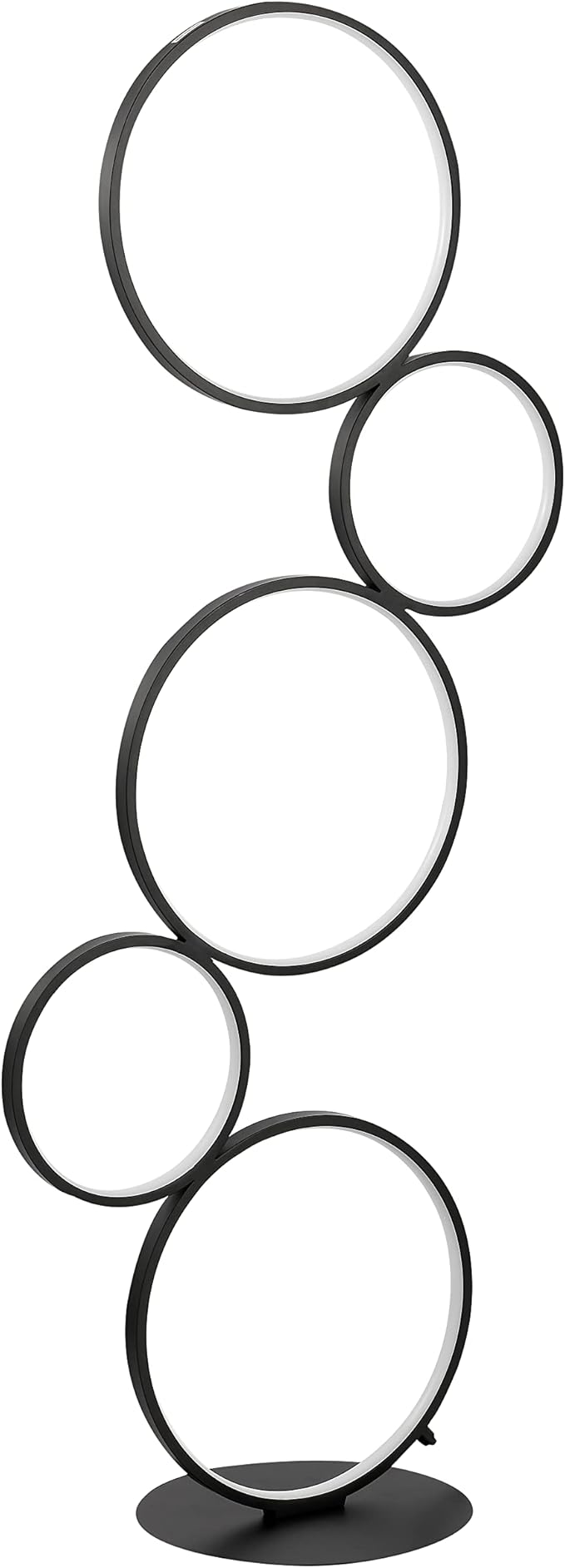 JONATHAN Y JYL7103A Pluto Stacked Circles 45" 5-Light Contemporary Modern