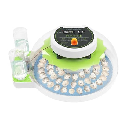 Eggs Automatic Incubator, 110V 60W Fully Automatic Egg Hatching Incubator 60 Eggs Incubator Poultry Hatcher w/Automatic Turning & Temperature for Hatching Duck & Goose Eggs (60 Eggs)