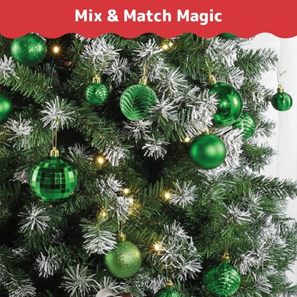 36 Pieces Green Christmas Ornaments Set