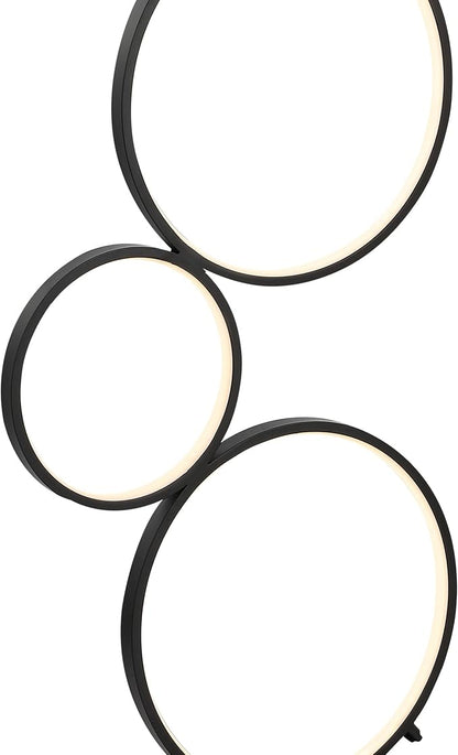 JONATHAN Y JYL7103A Pluto Stacked Circles 45" 5-Light Contemporary Modern