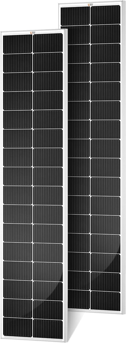 RICH SOLAR MEGA 130 Slim 2 Pack of 130 Watt Monocrystalline Solar Panel for RV, Trailer, Motorhome