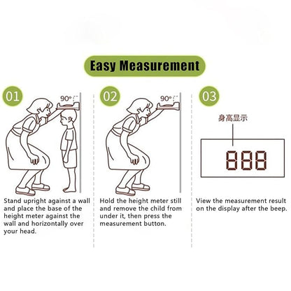 Ultrasonic Height Stadiometer - Height Growth Chart Wall Hanging Measuring Ruler | Rechargeable Growth Tracker | Smart Digital Measuring Device for Baby Toddler Boys Girls Children Bedroom
