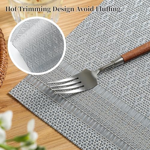 Lunar Grey Placemats Set of 12 (12 Count)