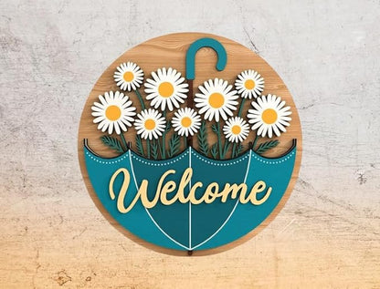 Personalized Wooden Name Signs for Nursery - Welcome Baby Girl's Custom Name Sign Flower Room Decor, Signs for Kids Room Wall Decor, Gift for Baby Shower, Newborn Seri 2