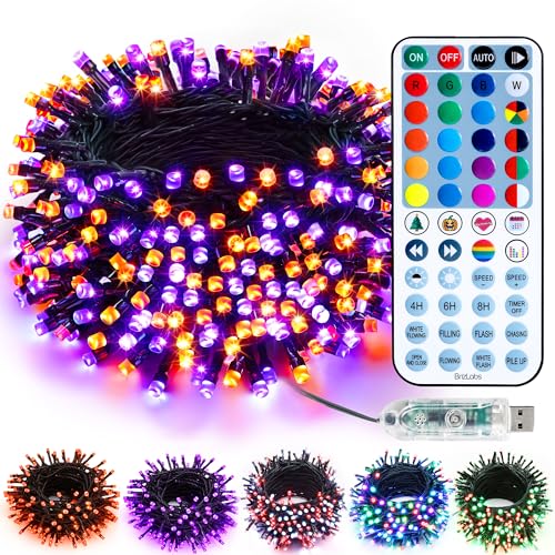 Orange & Purple USB Halloween Lights (33 Foot)
