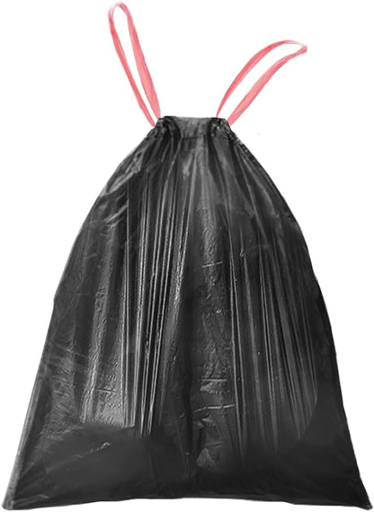 13 Gallon Trash Bags Drawstring, Pack of 20, Garbage Bags, 1.99Mil Thickness, 63x70cm, 16.8g/pcs, Unscented, Black