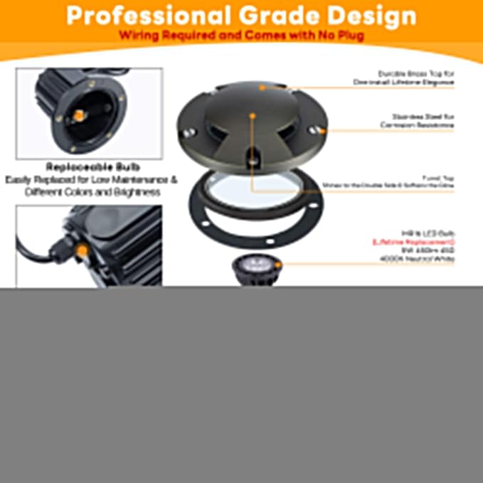 Gardenreet Outdoor Well Lights Low Voltage