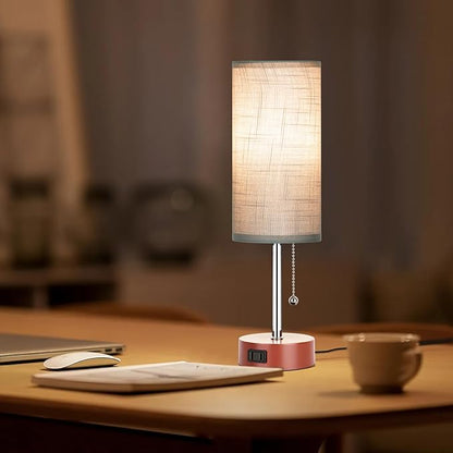 Dott Arts Table Lamp for Bedroom, 3-Color Bedside Lamps