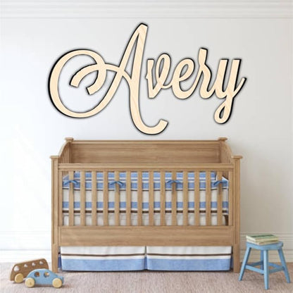 Personalized Wooden Baby Name Sign - Custom Name Wall Decor for Nursery - Boy & Girl Name Signs - Baby Announcement Sign - Wooden Custom Name Signs for Wall - Ideal Nursery Name Signs