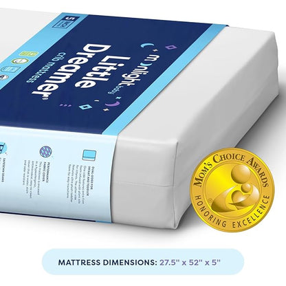 Moonlight Slumber Little Dreamer Crib Mattress – Dual-Sided Baby and Toddler Mattress, Firm Infant Support, Waterproof and Hypoallergenic, 5" Foam, Standard Size, Made in USA