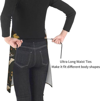Serene Swan In Stream Adjustable Waterproof Apron Work Cooking Apron With Pockets For Men Women