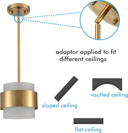 CLAXY Gold Pendant Lights mini Hanging Light Fixture