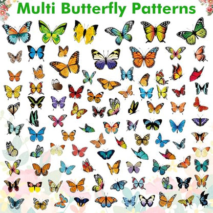79PCS Colorful Butterfly Window Clings (9 Count)