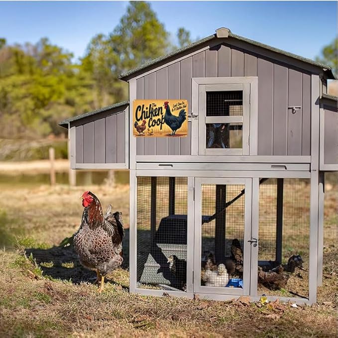 Chicken Coop The Fluffy Butt Hut Last One in is A Rotten Egg Outdoor Decorative Tin Sign for Yard Patio Farmhouse 12x16 Inch