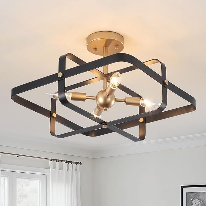 Black Gold Ceiling Light Fixture
