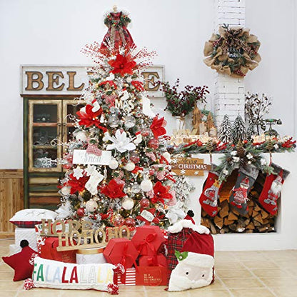24 Pack Clear Christmas Ball Ornaments with Fillers (24 Count)