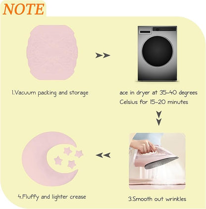 IGMaryBox Baby Moon Star Pillow Newborn Posing Pillow Newborn Photography Prop Infant Photography Posing Pillows (Pink)