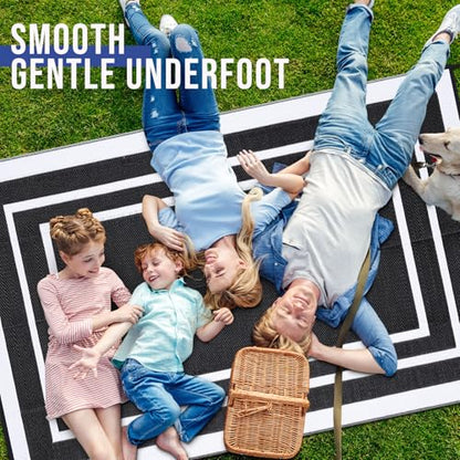 Outdoor Rug 9x12 ft Waterproof Reversible Mat