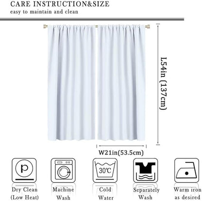 Kids Forest Animal Curtains, Woodland Animal Window Treatments Fox Deer Bunny Wildlife Safari Jungle Bear Farmhouse Window Drapes for Girls Boys Nursery Bedroom 42x54in
