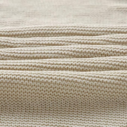 Neiwech Baby Blanket Boy Girl Cotton Knitted Soft Swaddling Receiving Baby Blankets for Newborn Toddler Crib Stroller A-Beige 30 x 40 Inch