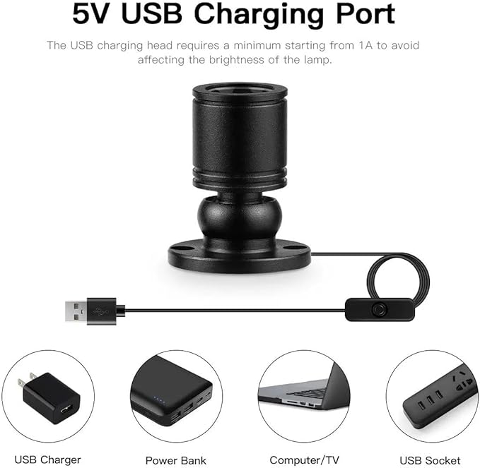 USB Powered Mini Spotlights for Displays 2-Pack – 5V Small LED Spot Lights