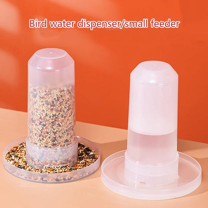 Bird Chicken Automatic Food Water Feeder Poultry Port Rain No Waste Fit for Buckets Barrels Auto Feeding Plate Chicken Feeders for Outdoors Automatic