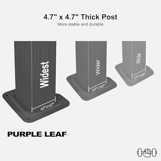 PURPLE LEAF 14' X 24' Outdoor Hardtop Gazebo Aluminum Pavilion with Galvanized Steel Double Roof for Garden Patio Lawns Permanent Gazebo with Curtains and Nettings Grey
