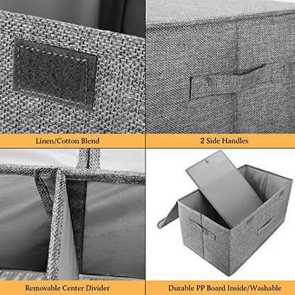2 Pack Storage Boxes with Lids and Handles (2 Count)