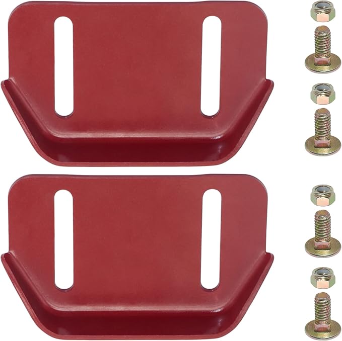 KOOTANS 1pair 784-5580 Snow Thrower Slide Plate Shoes Heavy Duty Metal Snow Blower Slide Skids Replace for MTD 784-5580-0637 Cub Cadet Yardman Troy Bilt Craftsman, for Stens 780-420 (Red)