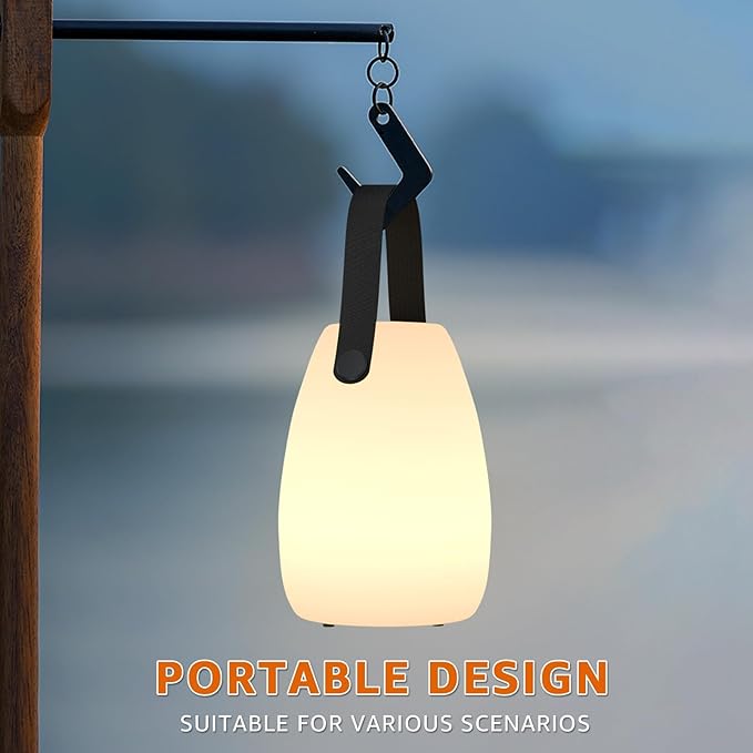 uuffoo 2 Pack Portable Outdoor Table Lamp