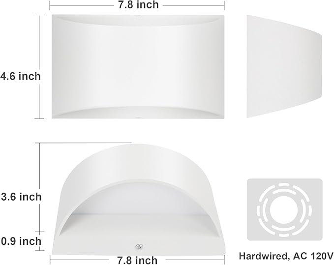 TRLIFE Modern LED Wall Sconces, Remote Control Dimmable and Adjustable Color