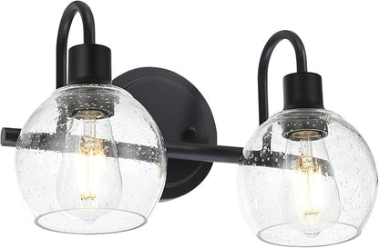 Black 2-Lights Wall Sconce Lighting