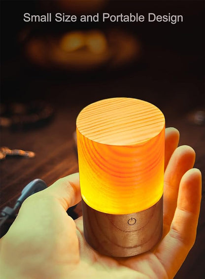 LED Wood Lamp Portable Touch Sensor-Controlled Night Lamps