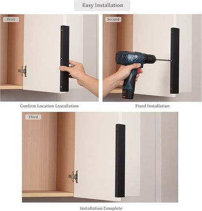 Satanga Edge Black Finger Pull for cabinets Kitchen Concealed Drawer pulls