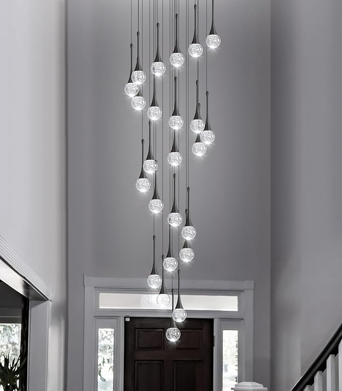 24 Light Modern Glam Crystal Chandelier