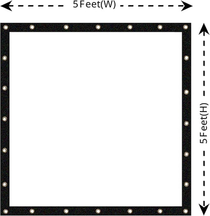 Covers & All Heavy Duty Clear Vinyl Tarp – 20 Mil Waterproof Clear Tarp with Grommets for Patio, Porch, Gazebo, Greenhouse & Chicken Coop (5 x 5 ft)