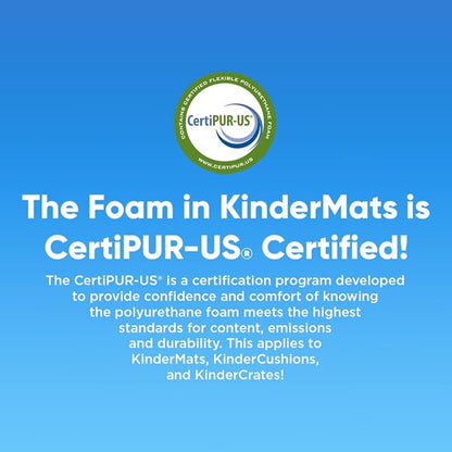 KinderMat 1.5" Thick + PBS Kids KinderBundle - Washable Cover, Special Edition - Safari Party - Regular, Sheet is 47" x 22", Value Bundle Great for Daycare & Family Households,