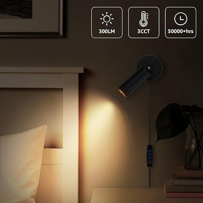 2 Pack Dimmable LED Uplights Indoor, 3000K/4000K/5000K Adjustable Spot Lights