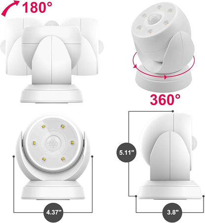 HONWELL Battery Operated Motion Sensor Light Outdoor Wireless Waterproof