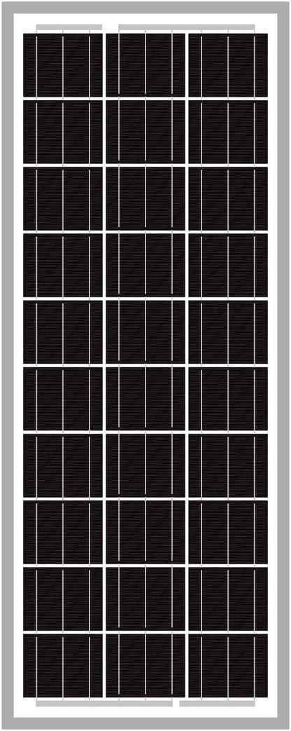 Newpowa 15 Watt 12 Volt 10BB Small Solar Panel, 15W 12V Mono High Efficiency Solar Module for Battery Charging, Security Camera, Automatic Gate, Chicken Coop, Boat, Off-Grid Applications